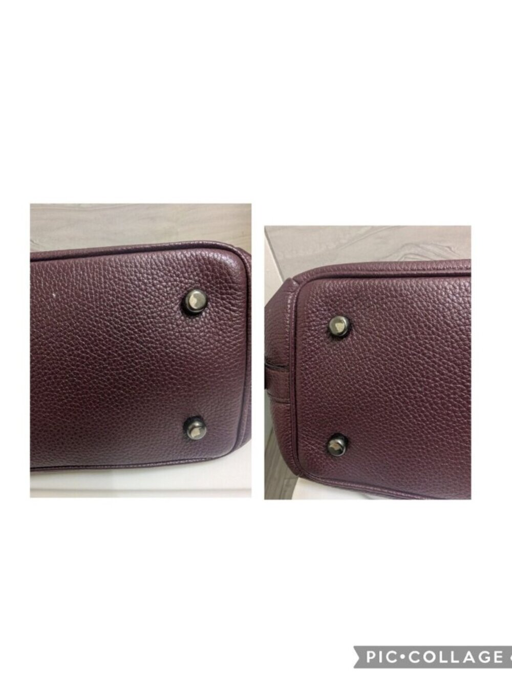 🔥 RARE🔥 Coach Dark Oxblood With Multi-Colored Tea Floral - Satchel Tote Bag - Picture 6 of 16